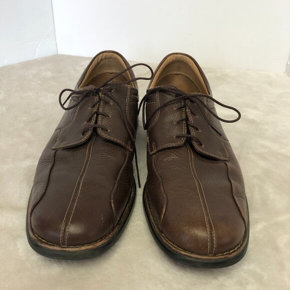 Nunn Bush Men's Leather Lace Up Brown Oxford Loafers Size 9 - Picture 4 of 16